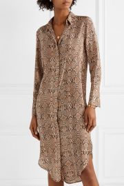 Anine Bing - Chelsea snake-print silk crepe de chine dress at Net A Porter